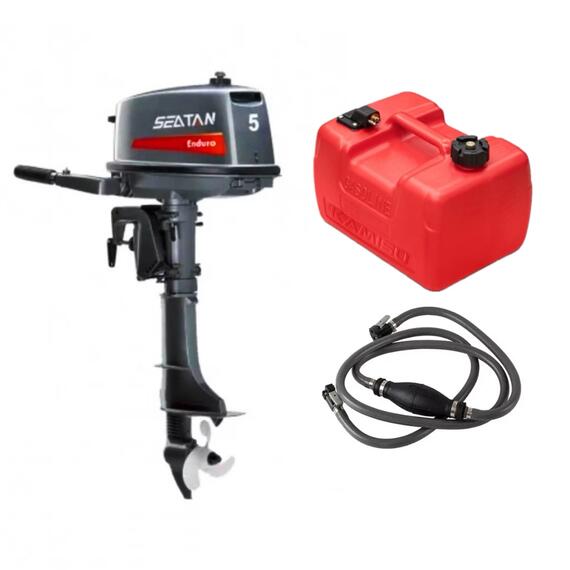 Лодочный мотор SEATAN T5BMS PRO (аналог 6л. с.) с баком 12 л, фото 