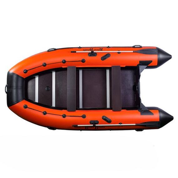 Надувная лодка RiverBoats RB 390 (Киль), Расцветка: оранжевый/черный, фото 