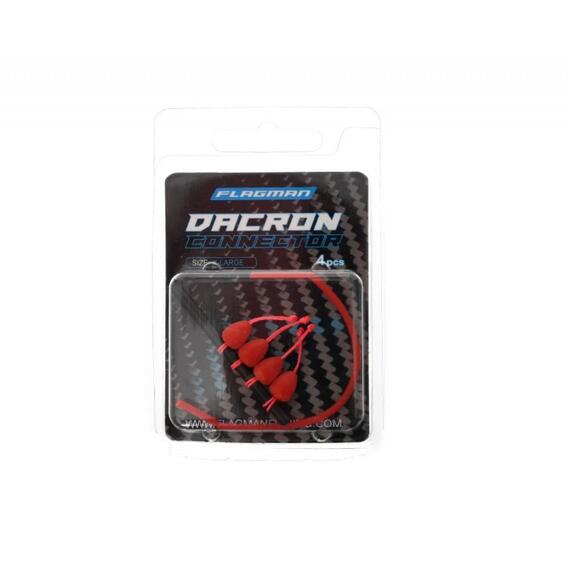 Коннектор для штекера FLAGMAN Dacron Connector красный XL 7х9мм, фото , изображение 2