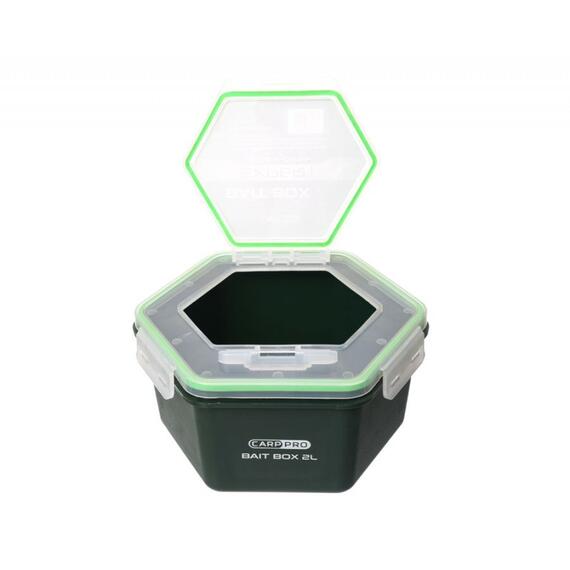 Контейнер для прикормки CARP PRO 2л с крышкой без отверствий, фото , изображение 2