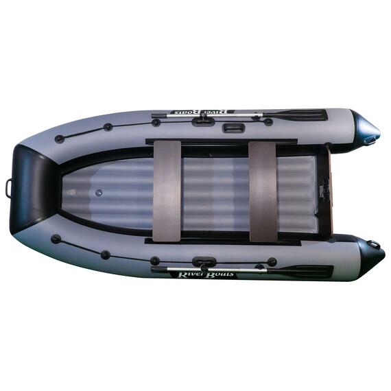 Надувная лодка RiverBoats RB 320 НДНД Лайт (черно-серый), Цвет: черно-серый, Материал: 900 гр/м2, фото 