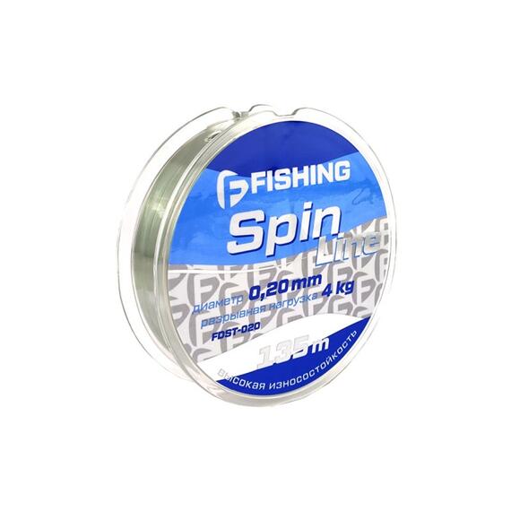 Леска F-FISHING Spin Line 135м 0,20мм 4кг/8,8lb, фото 