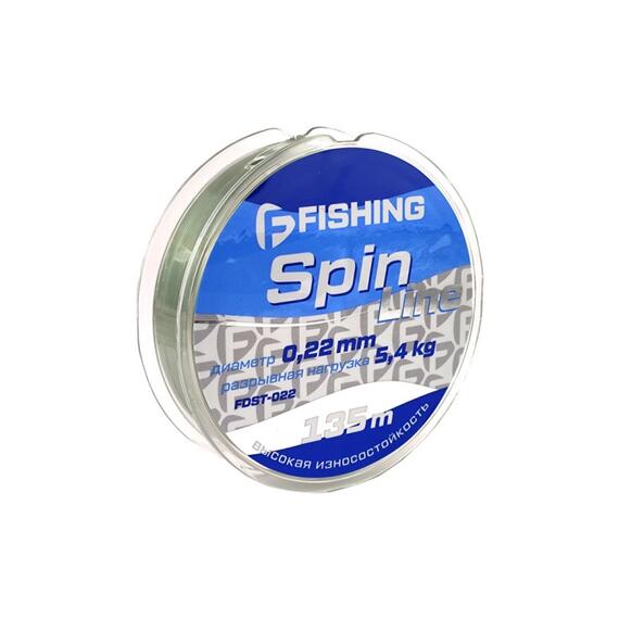 Леска F-FISHING Spin Line 135м 0,22мм 5,4кг/11,9lb, фото 