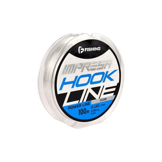 Леска F-FISHING Impresa Hook Line Clear 100м 0,181мм 2,69кг 5,9lb, фото 