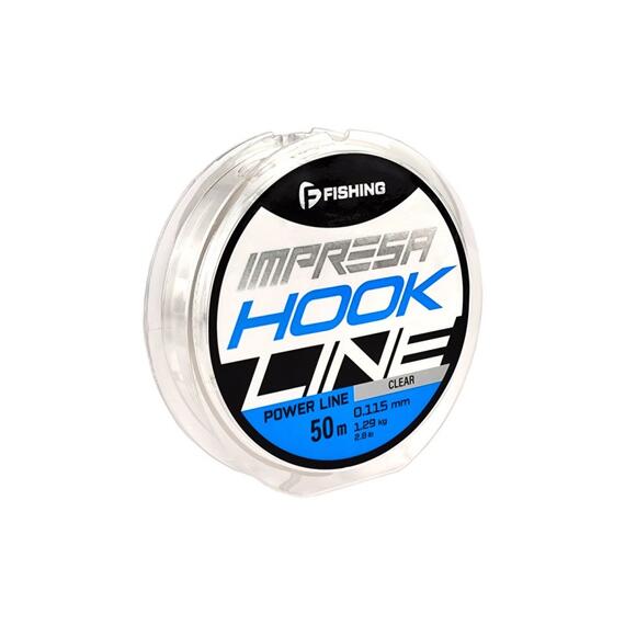 Леска F-FISHING Impresa Hook Line Clear 50м 0,115мм 1,29кг 2,8lb, фото 