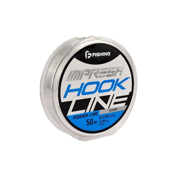 Леска F-FISHING Impresa Hook Line Clear 50м 0,195мм 3,20кг 7lb, фото 