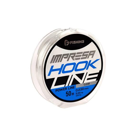 Леска F-FISHING Impresa Hook Line Clear 50м 0,230мм 5,55кг 12,2lb, фото 
