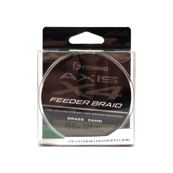 Шнур F-FISHING Axis Braid PE X4 Feeder 150м Grass Camo 0,18мм 11,5кг/24lb, фото , изображение 3