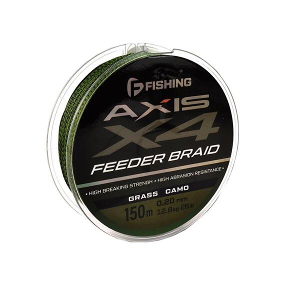 Шнур F-FISHING Axis Braid PE X4 Feeder 150м Grass Camo 0,20мм 12,8кг/26lb, фото 