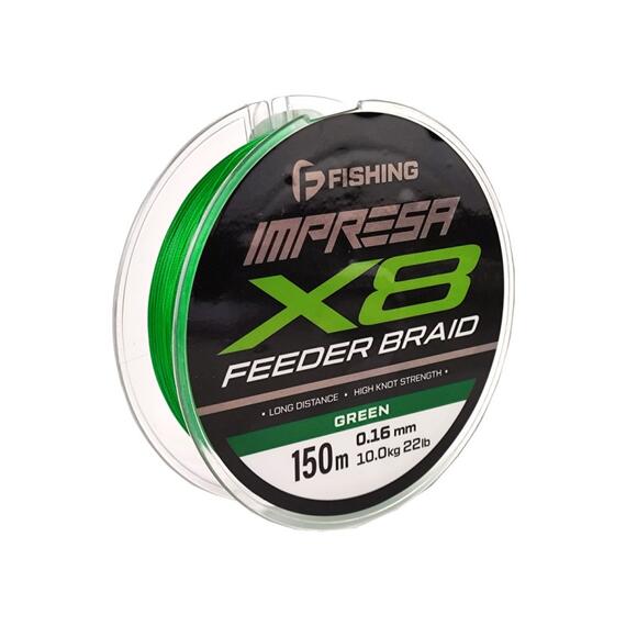 Шнур F-FISHING Impresa Braid PE X8 Feeder 150м Green 0,16мм 10кг/22lb, фото 