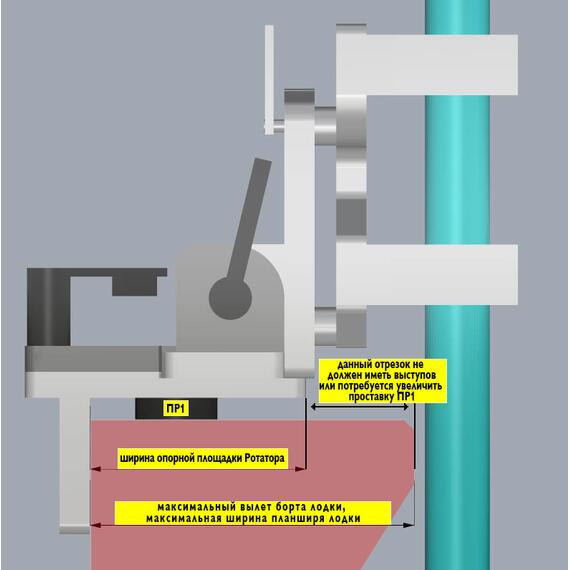 Ротатор - кронштейн ТИП8 для датчиков Panoptix, Active Target, Mega Live, фото , изображение 12