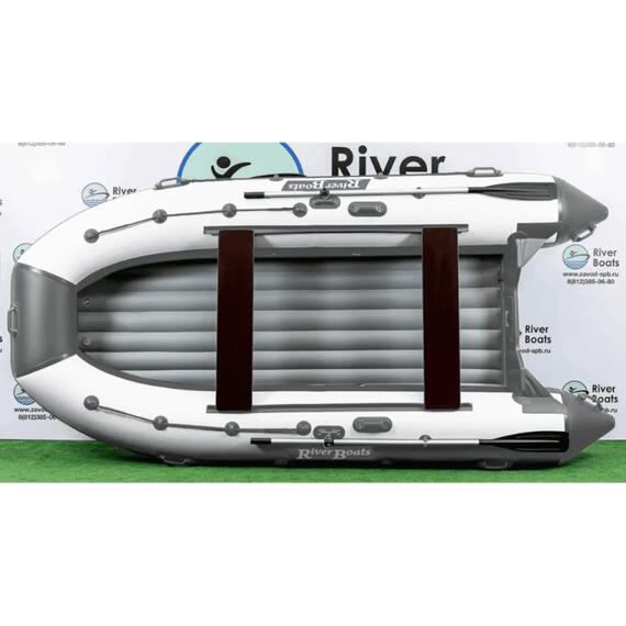 Надувная лодка RiverBoats RB 430 НДНД (серо-белый), Цвет: серо-белый, фото 