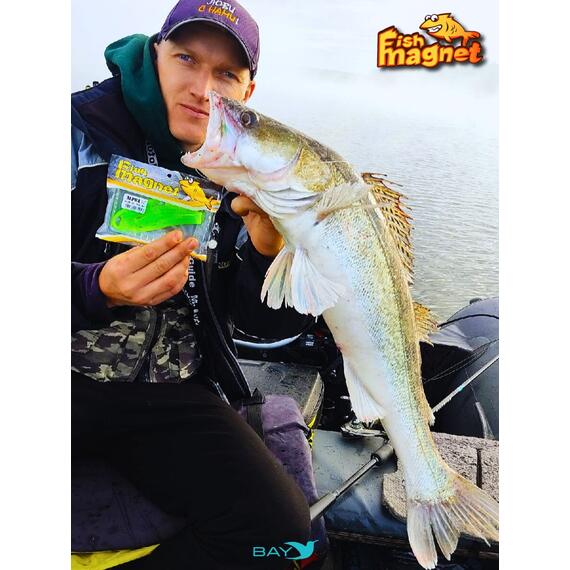 Силиконовая приманка мягкая съедобная Fish Magnet Alpha 3.5" (88,9 мм), цвет 131, 6 шт на рыбалку для щуки и судака, Цвет: 131, Вес: 4.1 г, фото , изображение 4