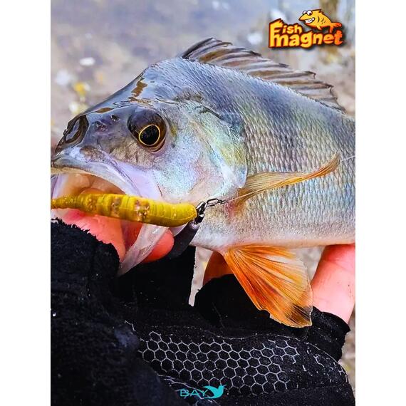 Силиконовая приманка пассивная съедобная Fish Magnet BITA 2" (50.8 мм), цвет 002, 10 шт на рыбалку для окуня, Цвет: 002, Вес: 0.4 г, фото , изображение 5