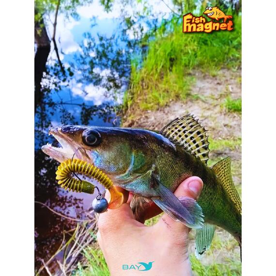 Силиконовая приманка Fish Magnet CHOPPY 3.5, съедобная, 88.9 мм, цвет 002, 6 шт для хищной рыбы, Цвет: 002, Вес: 0.4 г, фото , изображение 4