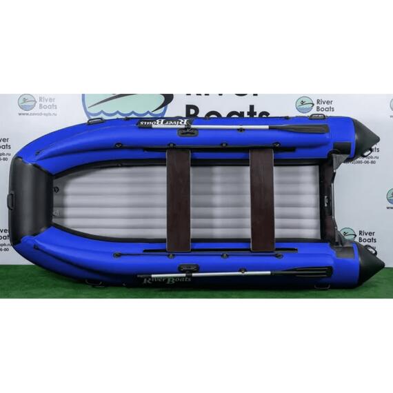 Надувная лодка RiverBoats RB 370 НДНД Фальшборт (черно-синий), Цвет: черно-синий, фото 