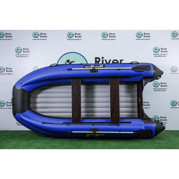 Надувная лодка RiverBoats RB 390 НДНД Фальшборт (черно-синий), Цвет: черно-синий, фото 