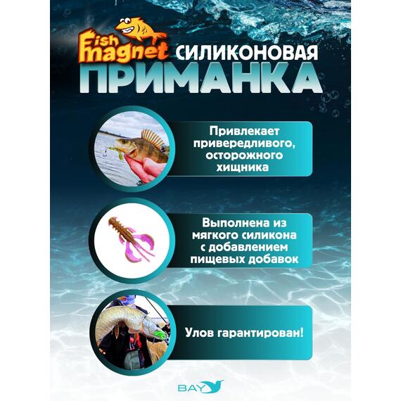 Силиконовая приманка Fish Magnet SHREDER 2.4 размер 61 мм, цвет 003, Цвет: 003, Вес: 0.4 г, фото , изображение 2