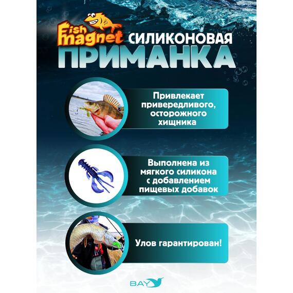 Силиконовая приманка Fish Magnet SHREDER 2.4 размер 61 мм, цвет 133, Цвет: 133, Вес: 0.4 г, фото , изображение 2