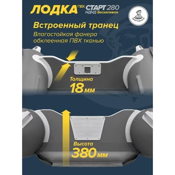 Лодка ПВХ Мичман НДНД 280 Бескилевая, фото , изображение 7