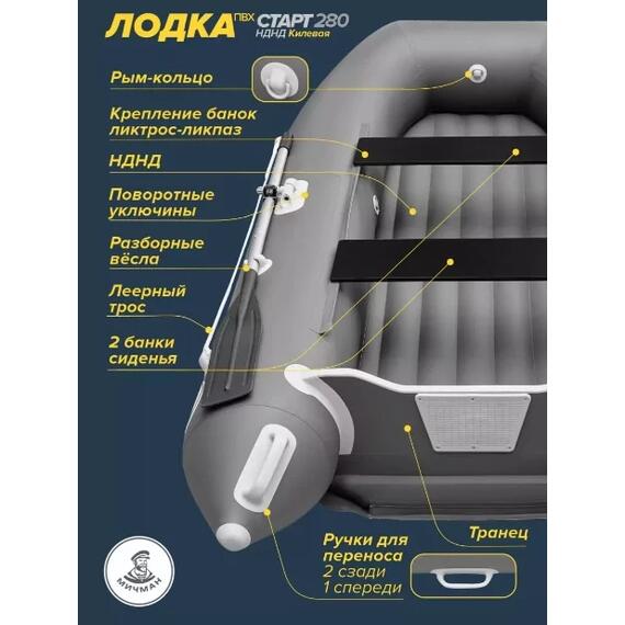 Лодка ПВХ Мичман НДНД 280 Килевая, фото , изображение 14