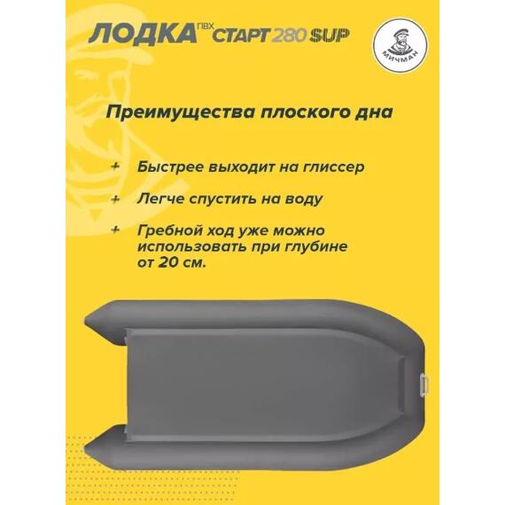 Лодка ПВХ Мичман 280 SUP Бескилевая, фото , изображение 6