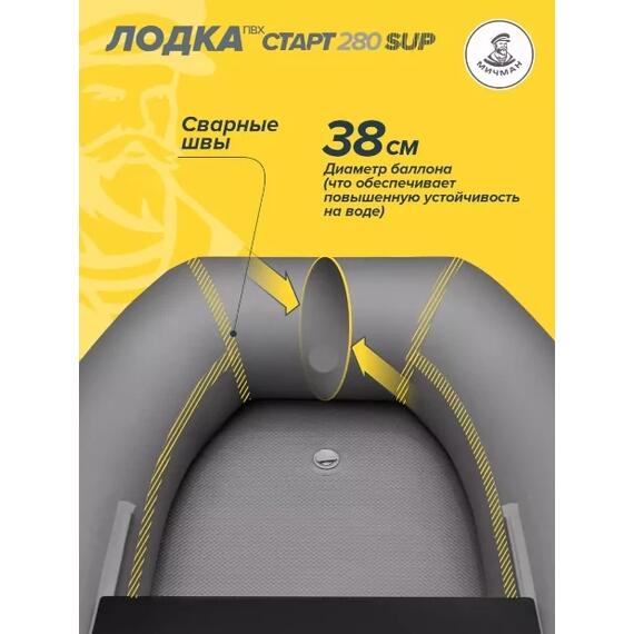 Лодка ПВХ Мичман 280 SUP Бескилевая, фото , изображение 8