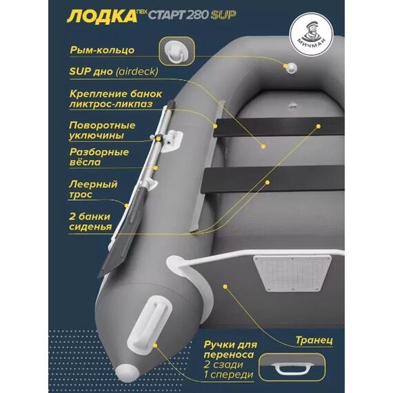 Лодка ПВХ Мичман 280 SUP Бескилевая, фото , изображение 15