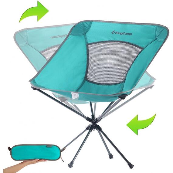 Кресло KingCamp Chair Packlight Rotation 3951 turquoise, фото , изображение 2