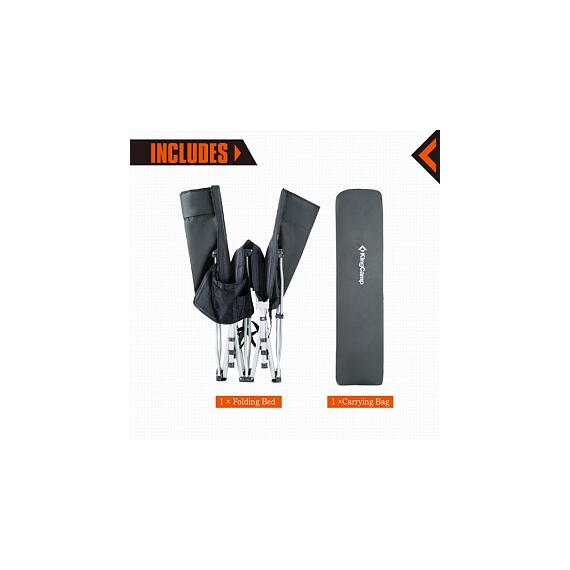 Складная кровать KingCamp Deluxe Folding bed 8007 Black, фото , изображение 5