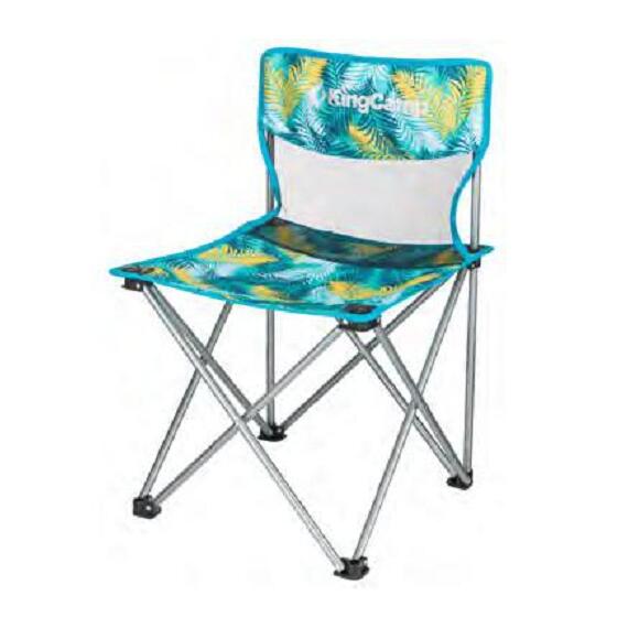 Складной стул KingCamp Chair Compact 3832 green palm, Цвет: голубой/желтый/синий, фото 