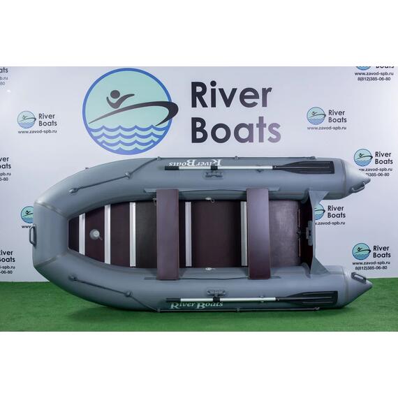 Надувная лодка RiverBoats RB 300  Киль (черно-серый), фото 