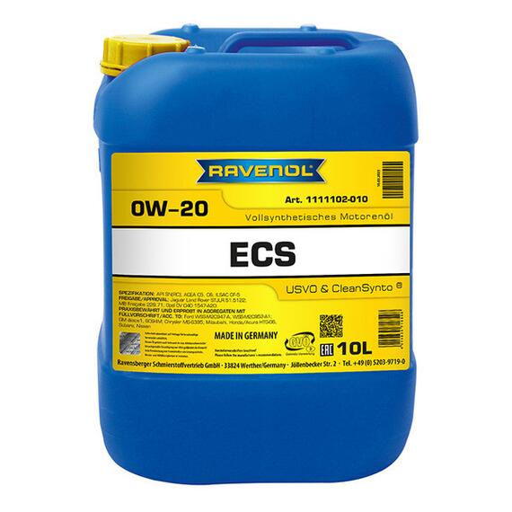 Моторное масло RAVENOL ECS EcoSynth SAE 0W-20 (10л), фото 