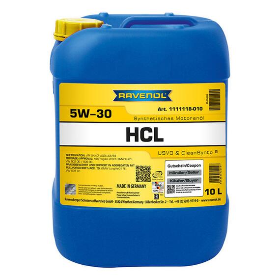 Моторное масло RAVENOL HCL SAE 5W-30 (10л), Объем, л: 10, фото 