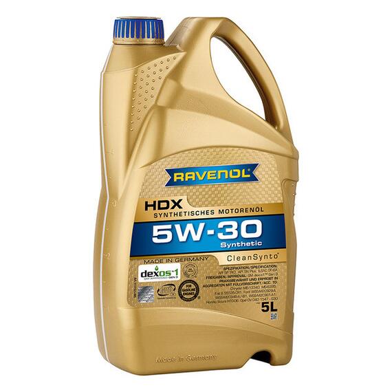 Моторное масло RAVENOL HDX SAE 5W-30 (5л), Объем, л: 5, фото 