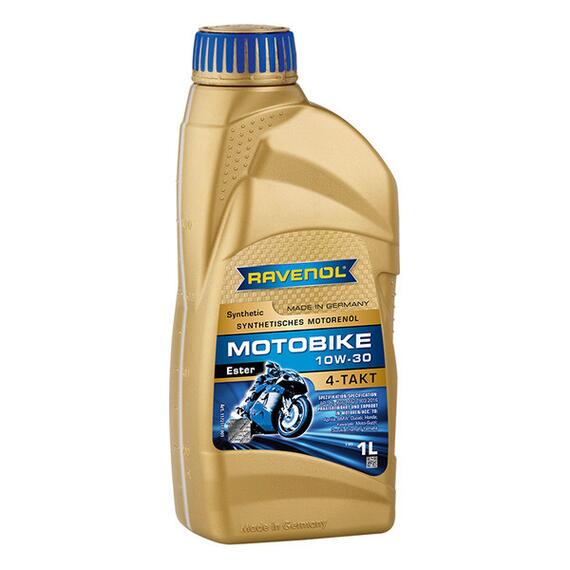 Моторное масло RAVENOL Motobike 4-T Ester SAE 10W-30 (1л), Объем, л: 1, фото 