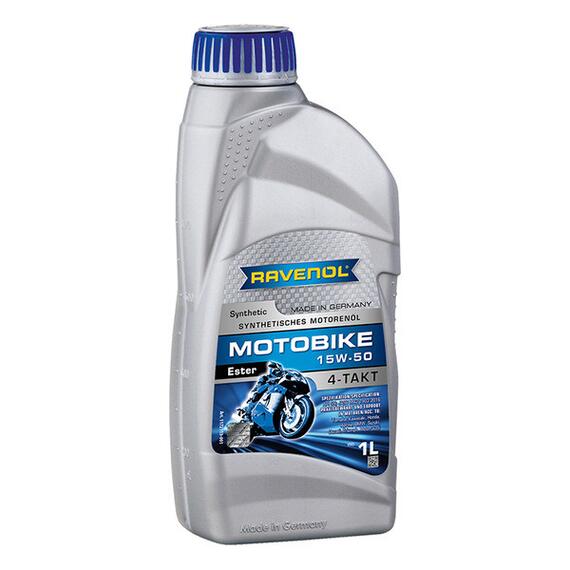Моторное масло RAVENOL Motobike 4-T Ester SAE 15W-50 (1л), Объем, л: 1, фото 