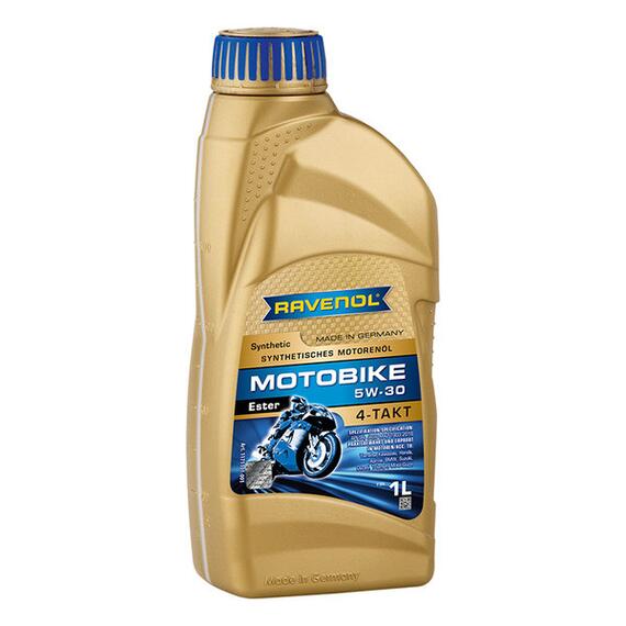 Моторное масло RAVENOL Motobike 4-T Ester SAE 5W-30 (1л), Объем, л: 1, фото 