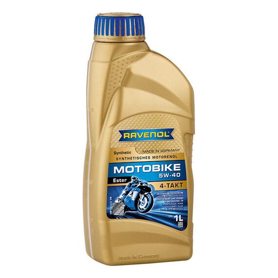 Моторное масло RAVENOL Motobike 4-T Ester SAE 5W-40 (1л), Объем, л: 1, фото 