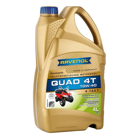 Моторное масло RAVENOL QUAD 4T SAE 10W-40 (4л), Объем, л: 4, фото 