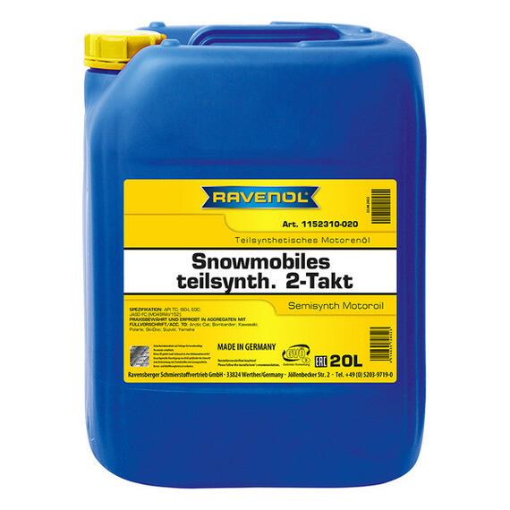 Масло для 2-Такт снегоходов RAVENOL Snowmobiles Teilsynth. 2-Takt (20л), Объем, л: 20, фото 