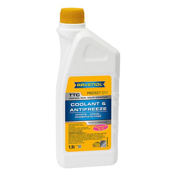 Антифриз концентрированный RAVENOL TTC Concentrate Protect C11 (1,5л), Цвет: желто-зелёный, Объем, л: 1,5, фото 
