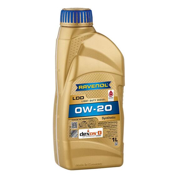 Моторное масло RAVENOL LDD Light Duty Diesel SAE 0W-20 (1л), Объем, л: 1, фото 