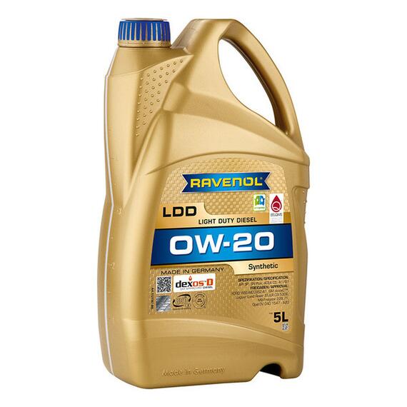 Моторное масло RAVENOL LDD Light Duty Diesel SAE 0W-20 (5л), Объем, л: 5, фото 