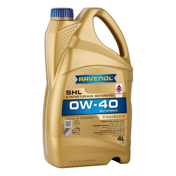 Моторное масло RAVENOL SHL SAE 0W-40 (4л), Объем, л: 4, фото 