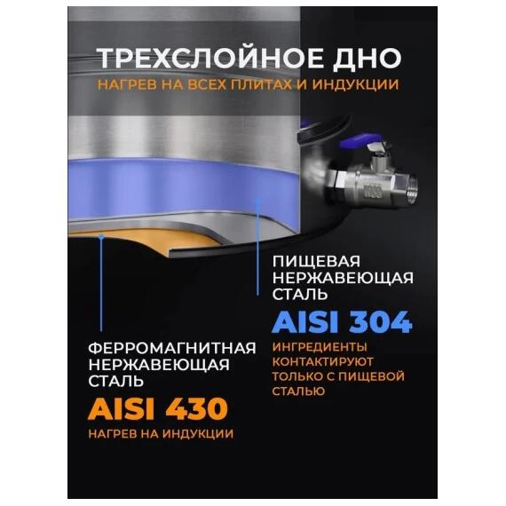 Дистиллятор бытовой Domspirt 2 Царга 12 нержавеющих тарелок + 6 медных тарелок (+ ТЭН 3 КВт), фото , изображение 10
