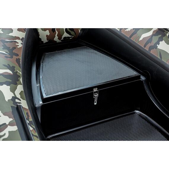 Надувная лодка РИБ RiverBoats RB 380 Встроенный рундук (черно-серый), Цвет: черно-серый, фото , изображение 9