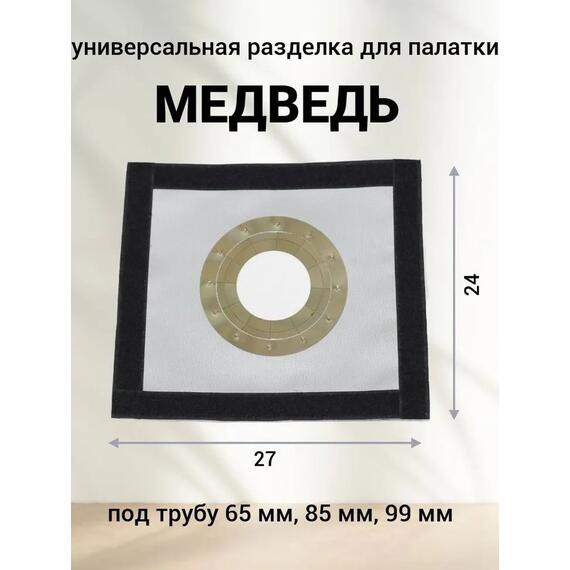 Разделка для палатки Медведь из термоткани 24*27 см универсальная, фото 