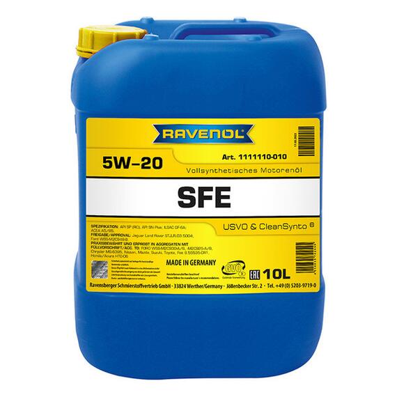 Моторное масло RAVENOL Super Fuel Economy SFE SAE 5W-20 (10л), Объем, л: 10, фото 