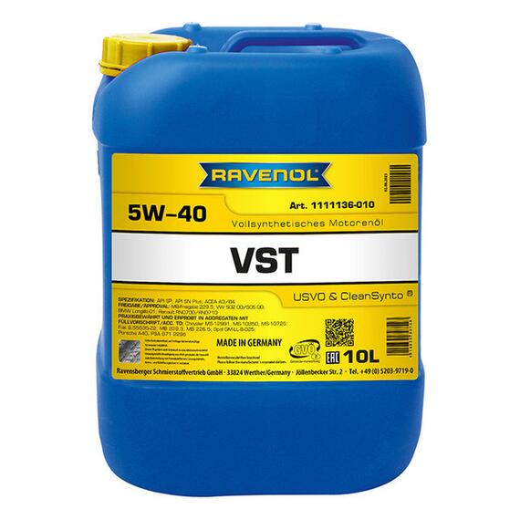 Моторное масло RAVENOL VST SAE 5W-40 (10л), Объем, л: 10, фото 